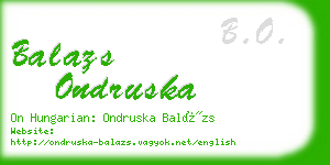 balazs ondruska business card